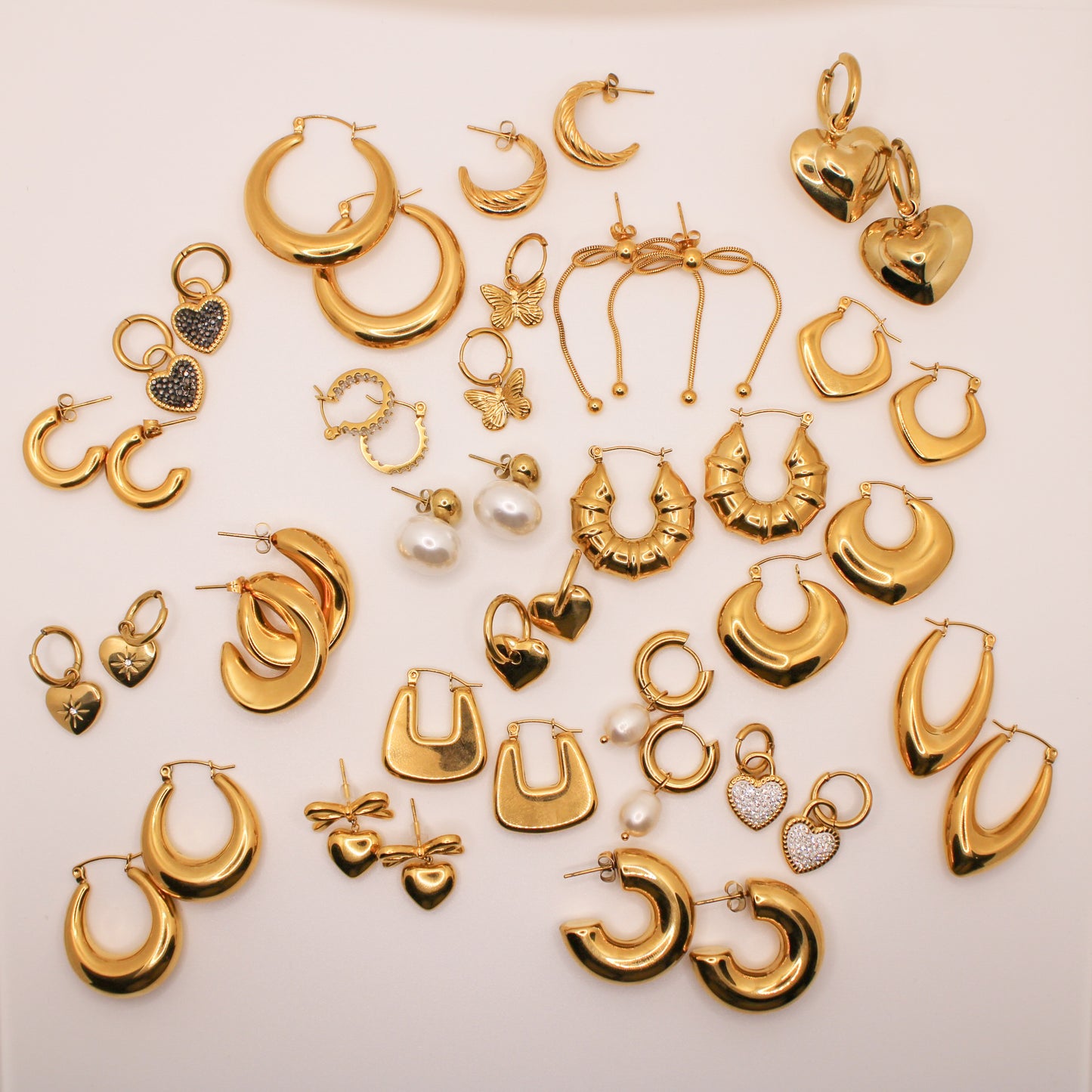 Bow Heart Earrings