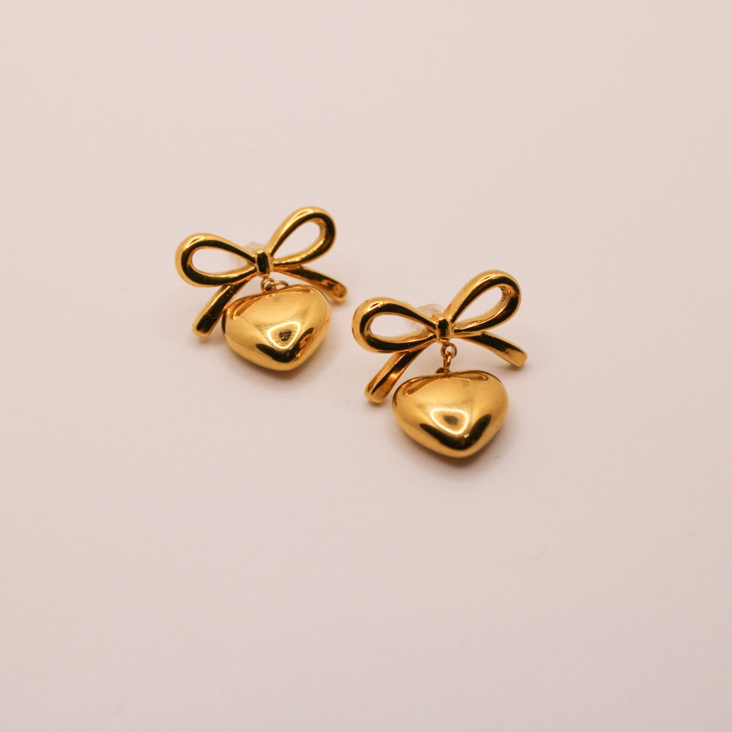 Bow Heart Earrings