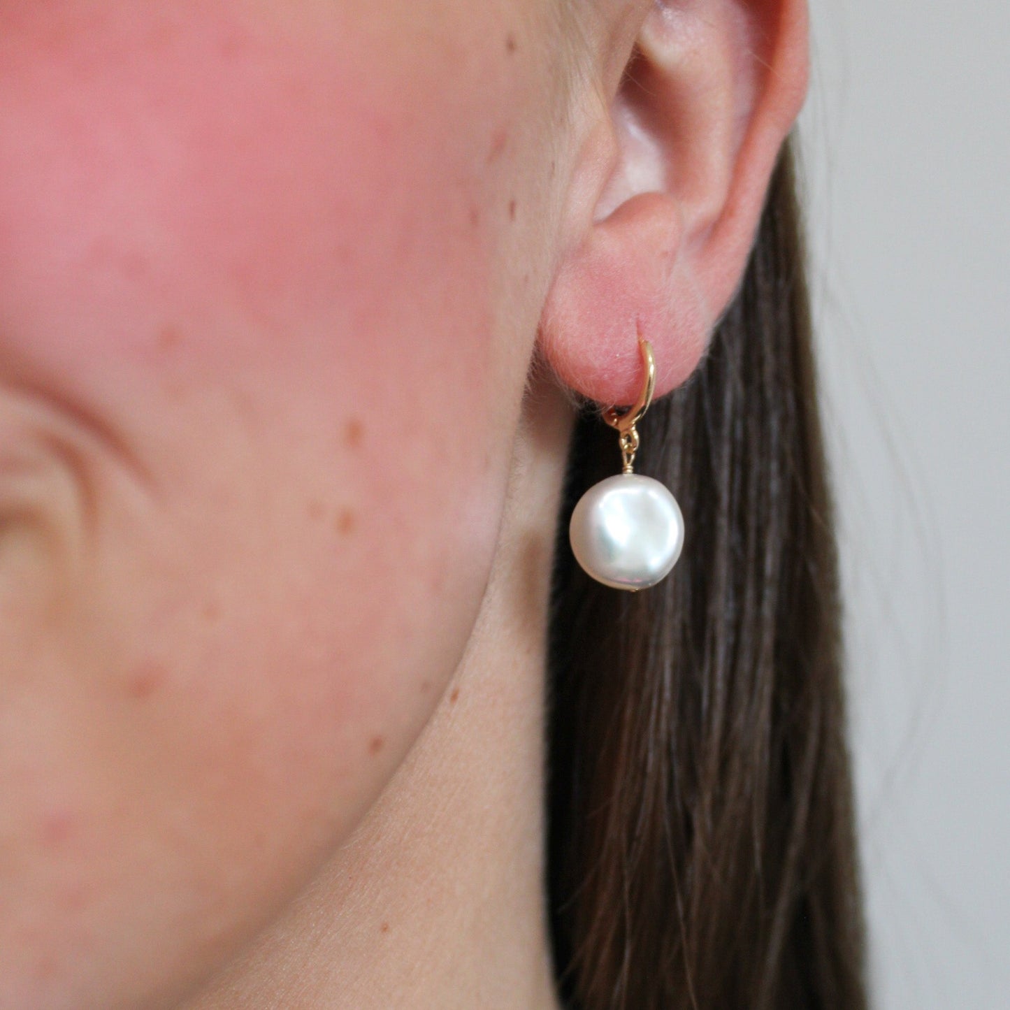 Coin Pearl Earrings