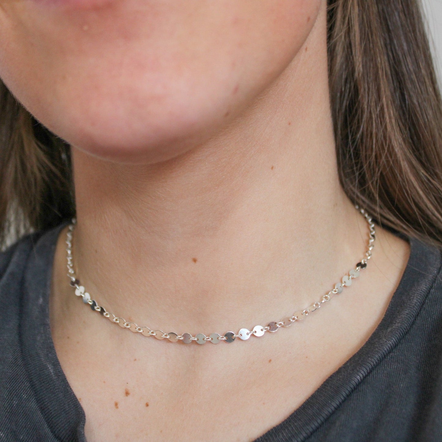 Silver Poppy Necklace