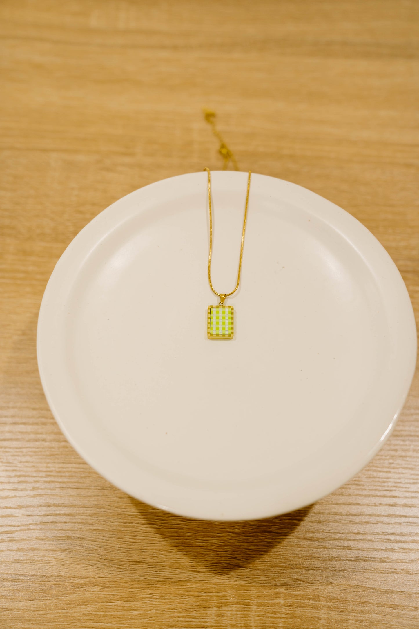 1 Green Gingham Insert