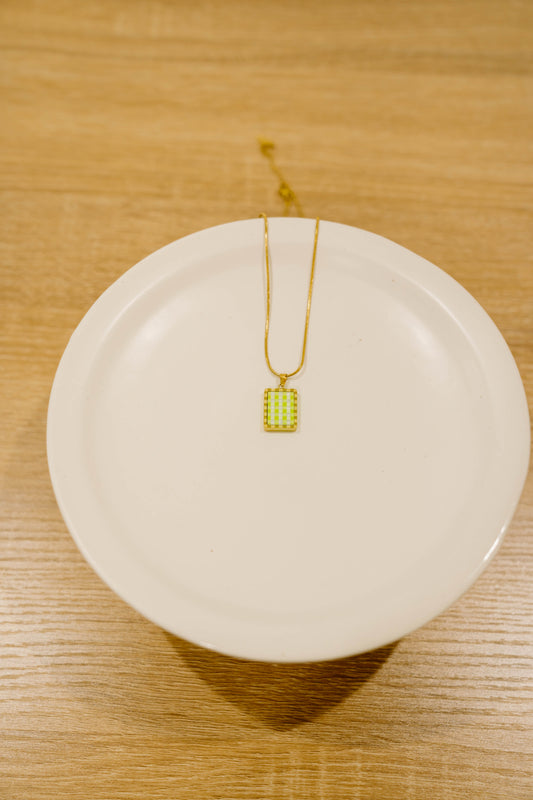 1 Green Gingham Insert