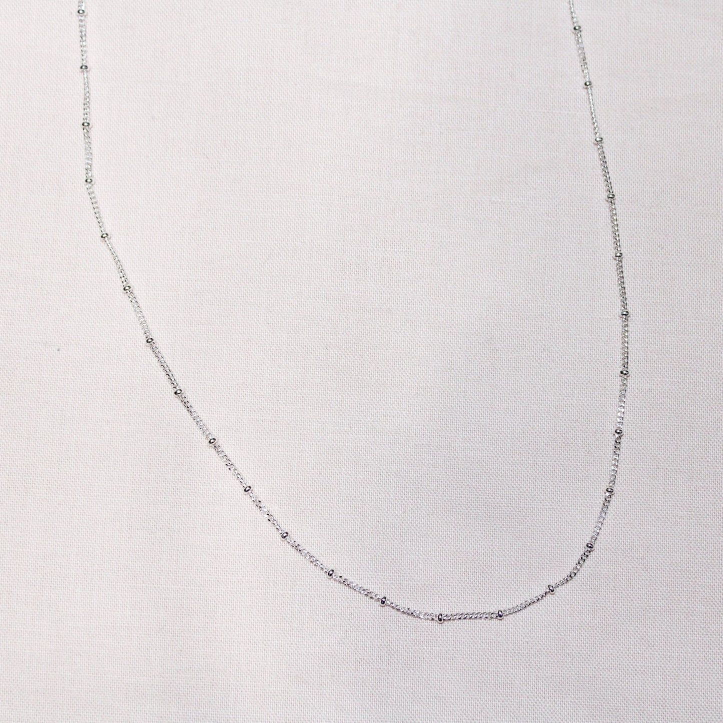 Sterling Silver Stacker Necklace - Satellite Chain