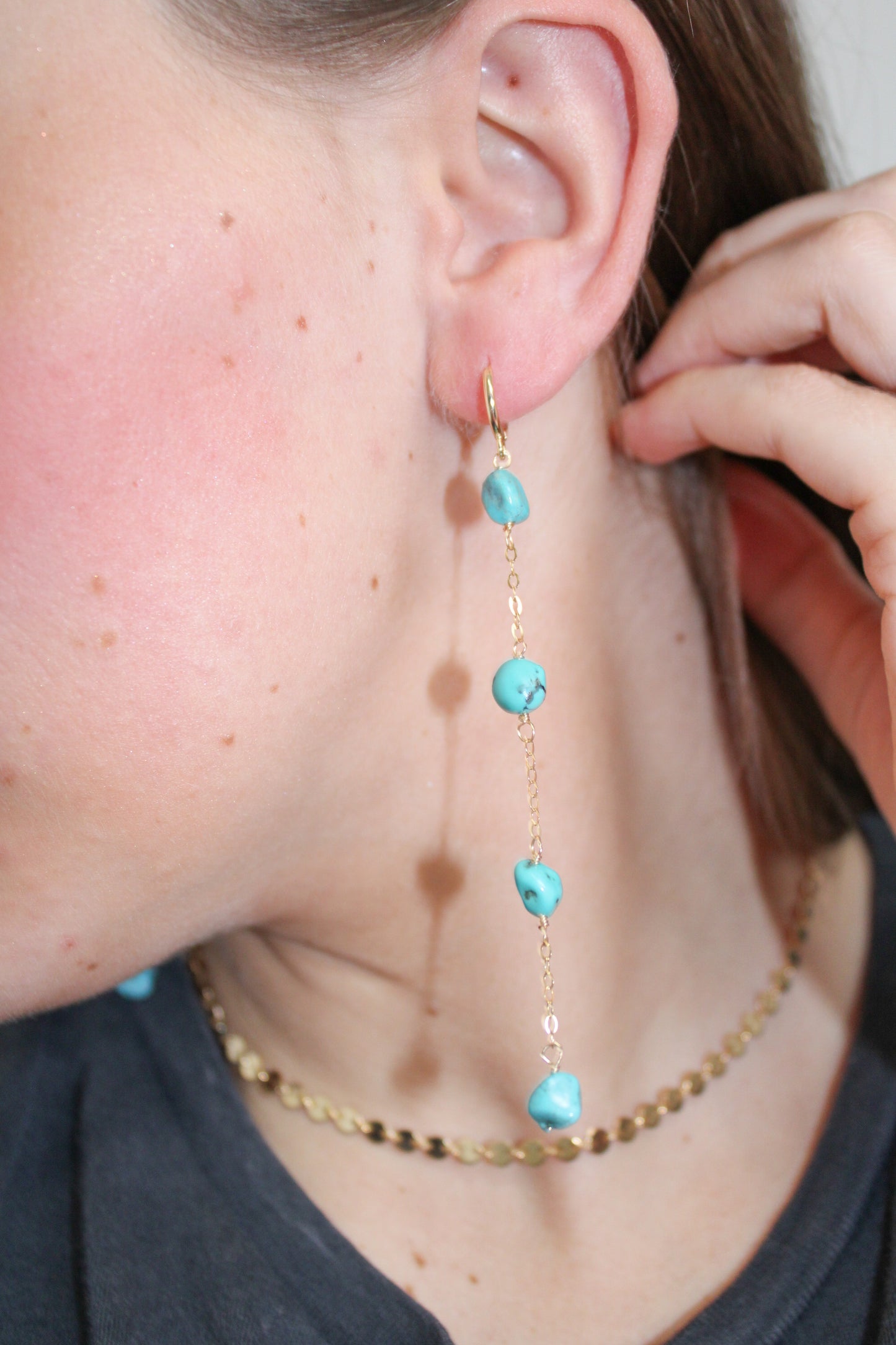 Long Turquoise Earrings