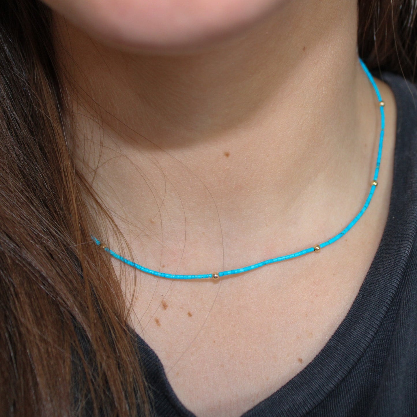 Turquoise Wire Necklace