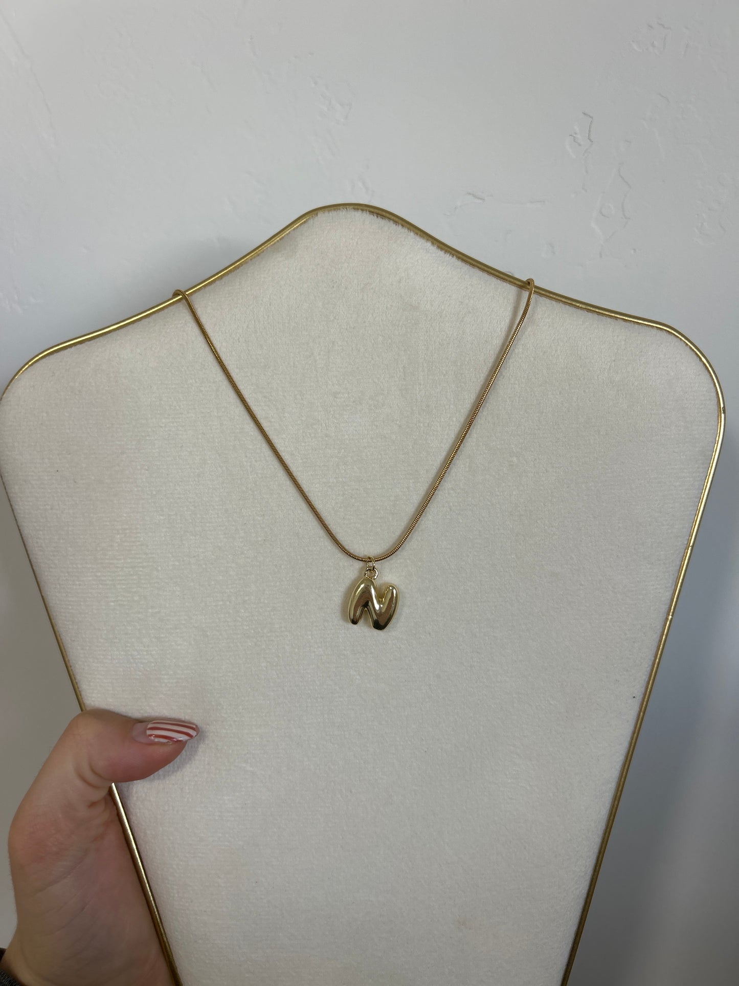 Bubble Letter Charm Necklace!