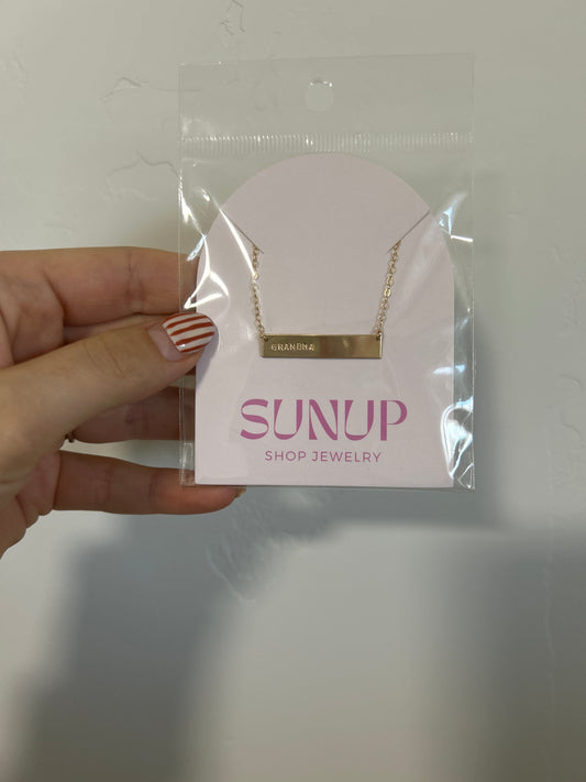 Grandma Bar Necklace